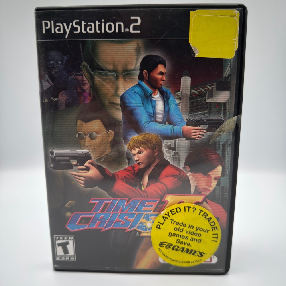 Time Crisis 2 Sony PlayStation 2 PS2 Namco 2001 Shooter Blue Disc CIB SLUS-20219